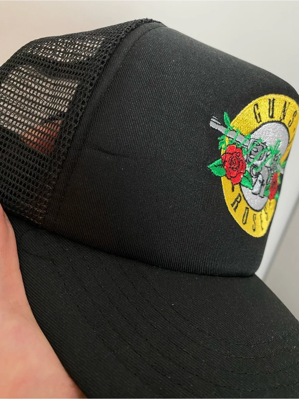 Guns N Roses Hat Mens Unisex Black Trucker Hat Adjustable Mesh Baseball Cap